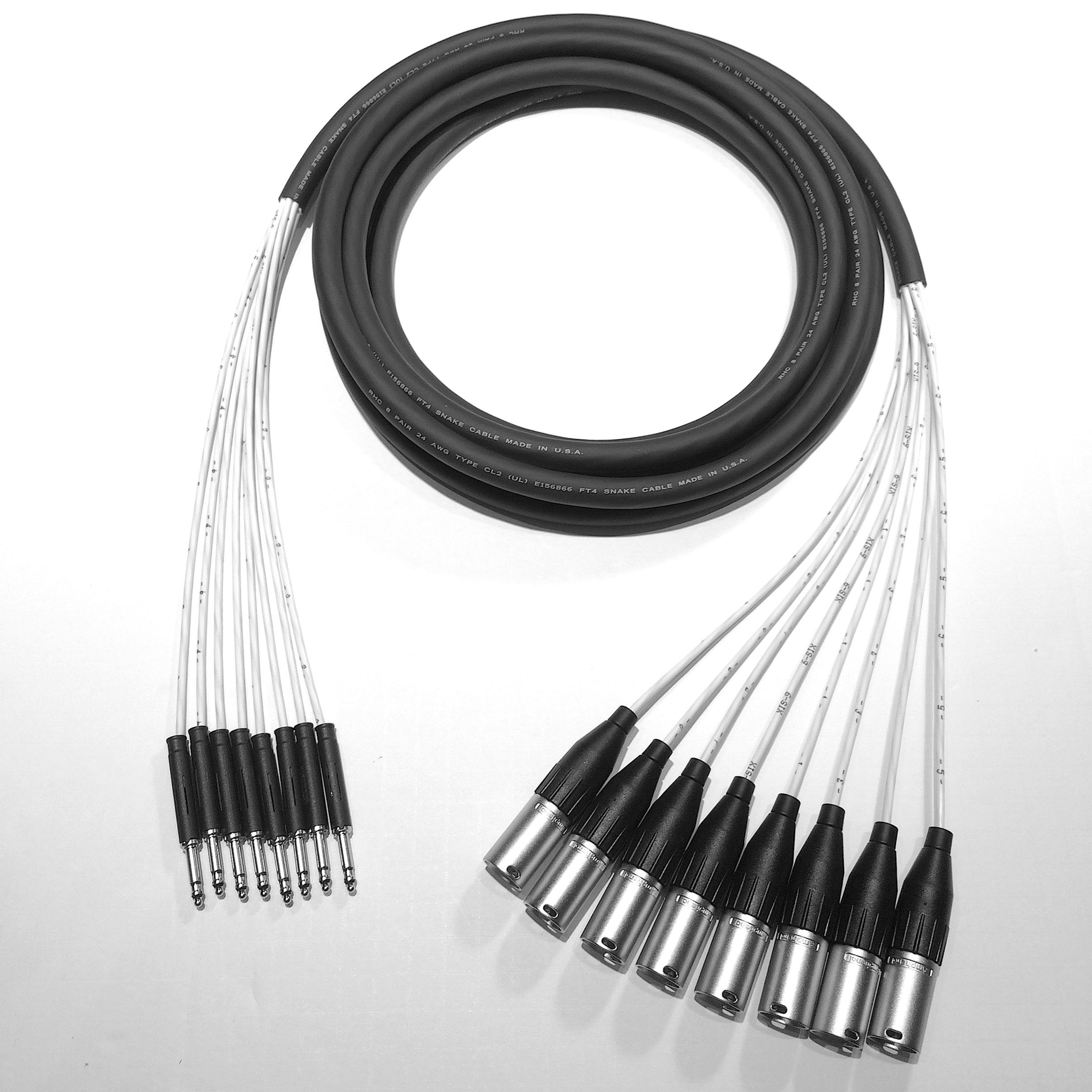 TT to XLR (M) Eight Channel Snake