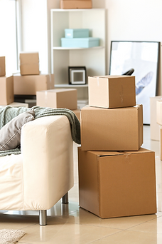 Boxes prepared for moving company