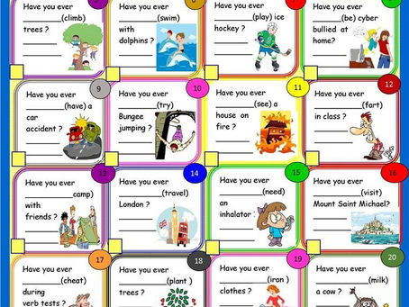 Have You Ever ...? 8th graders