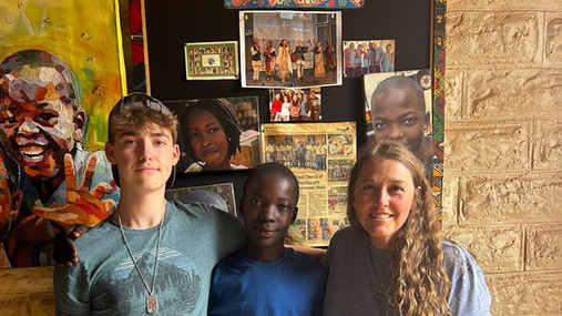 Jake and Fran spend time with their family's Child of Promise