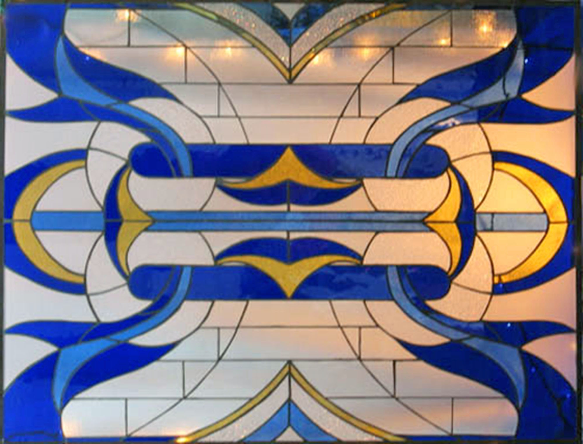 Window in Blue Yellow and Architectural
