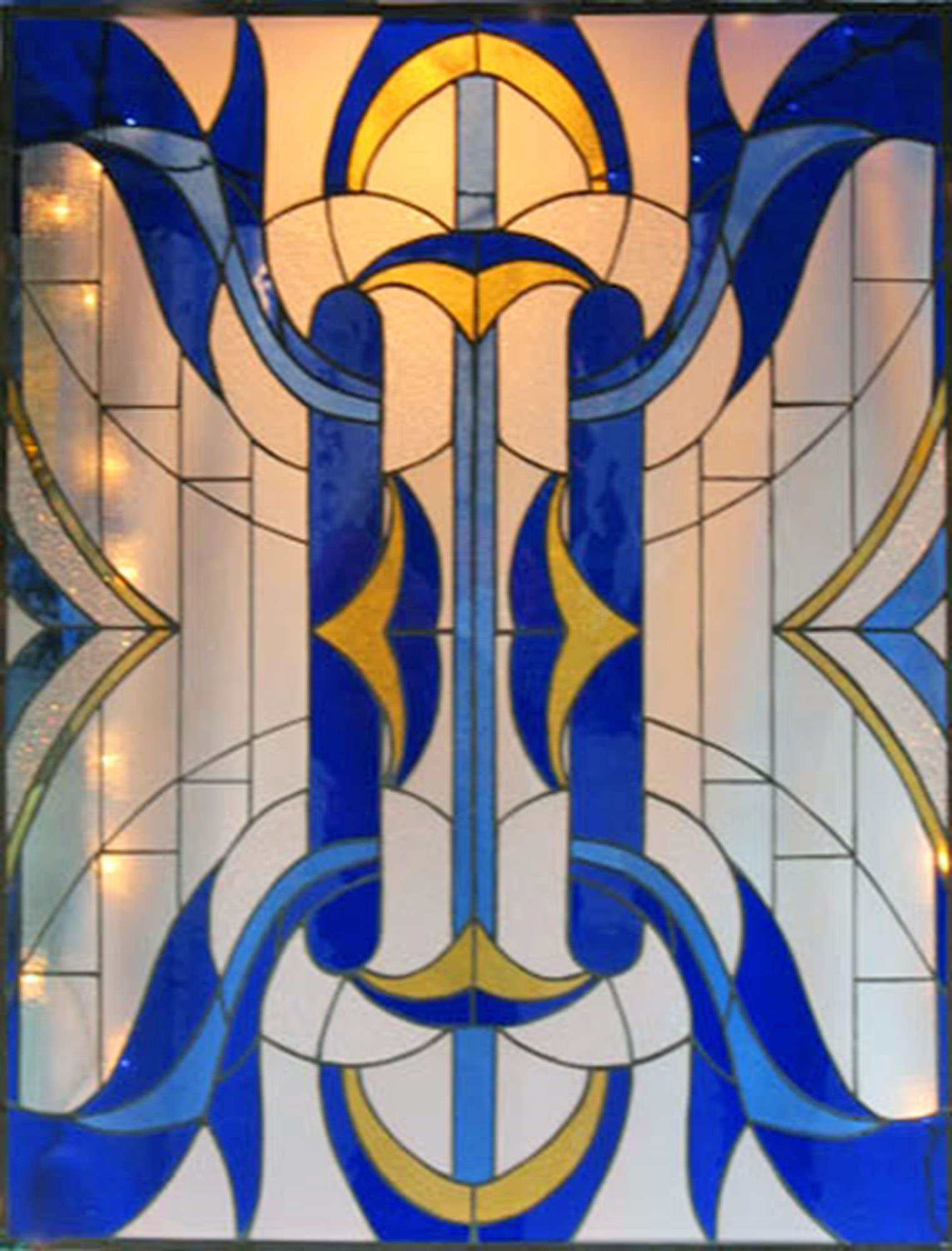 Window in Blue Yellow and Architectural