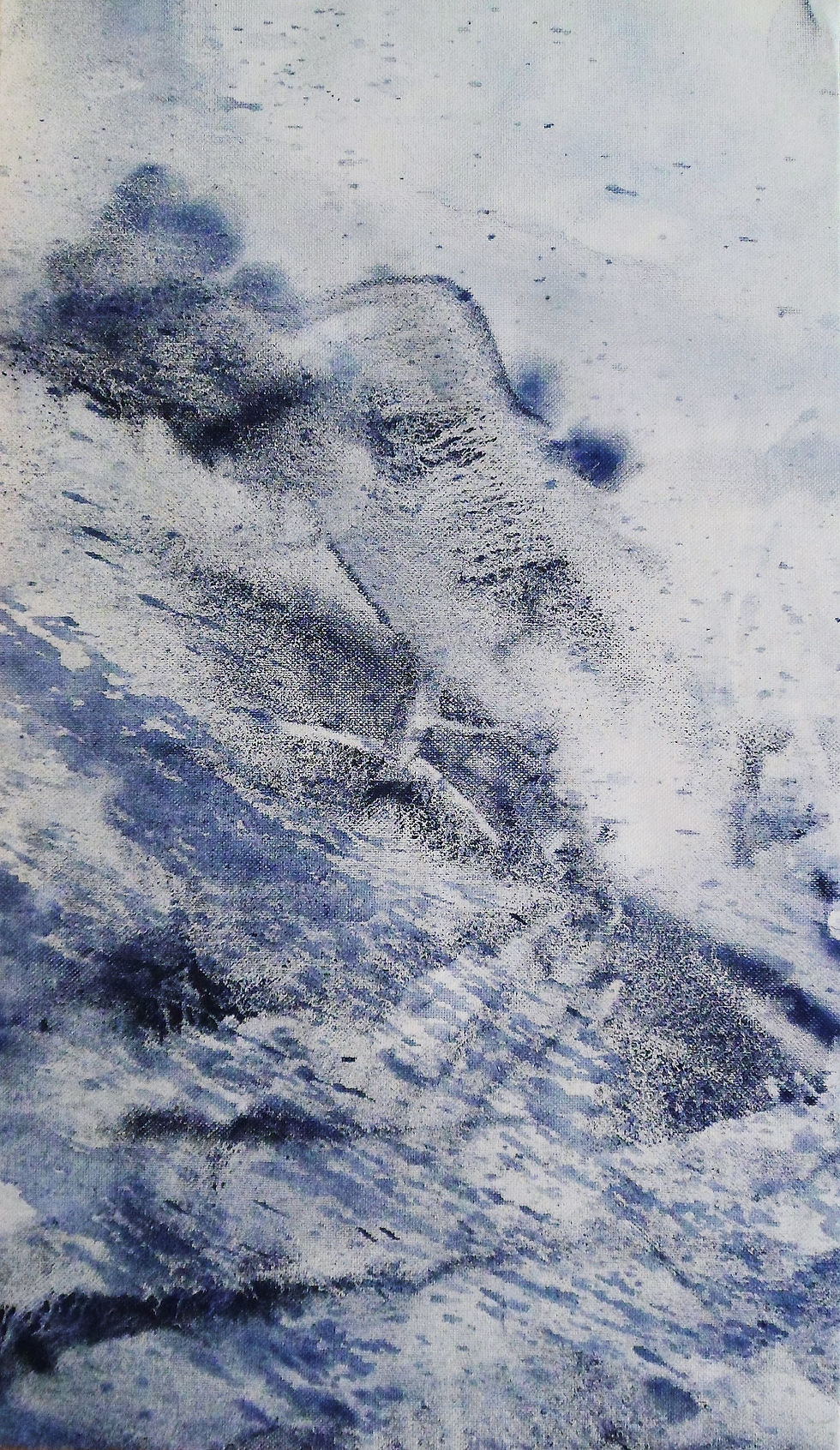 Un coupe de la fleuve 10, 2014, Acrylique sur toile, 41x24cm.JPG