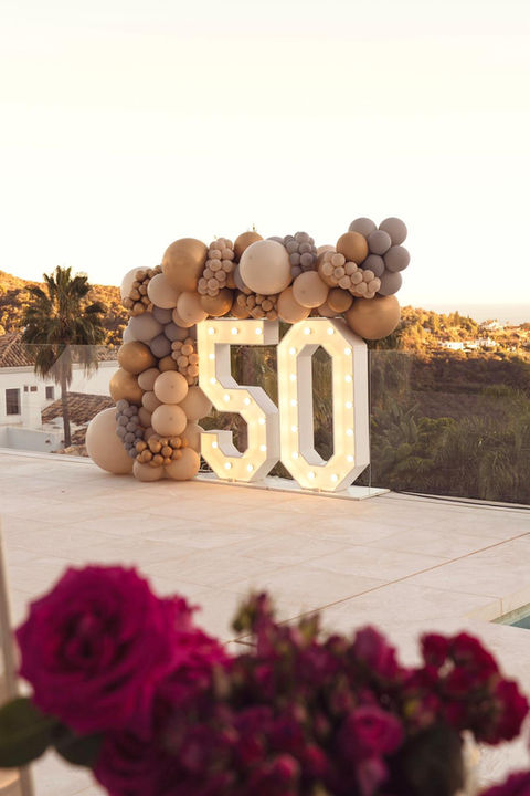 50th birthday balloon decoration malaga