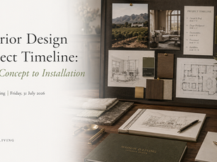 an Interior design project board