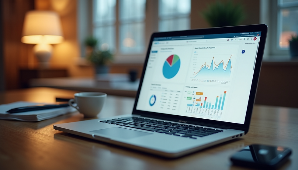 Tracking Of Digital marketing on a laptop