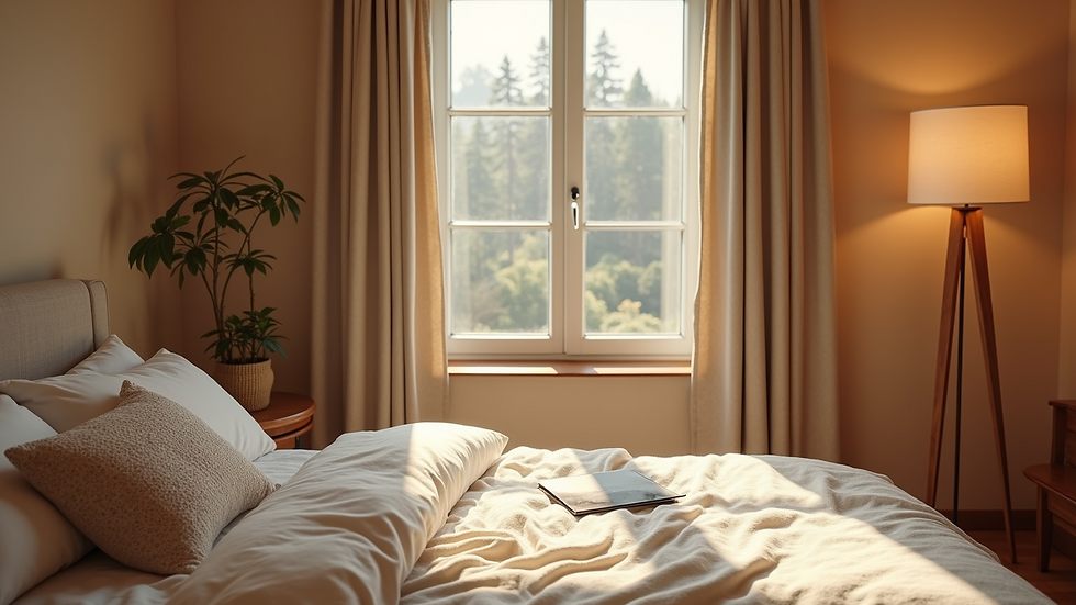 High angle view of a cozy, inviting room ideal for relaxation and support