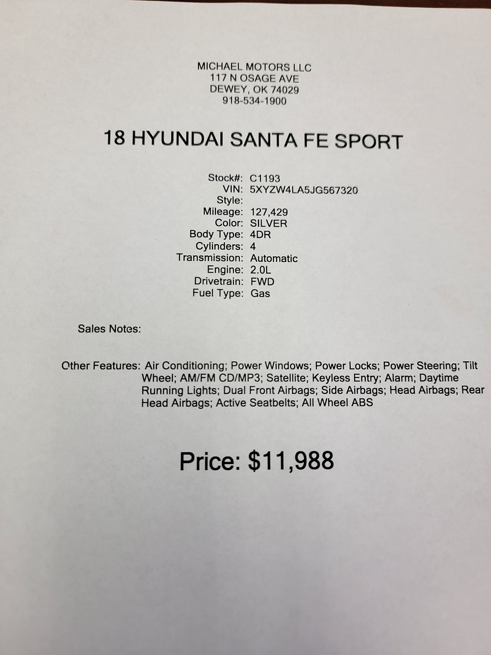 Thumbnail: 2018 Hyundai Santa Fe Sport