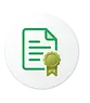 Dessin vert d'un certificat