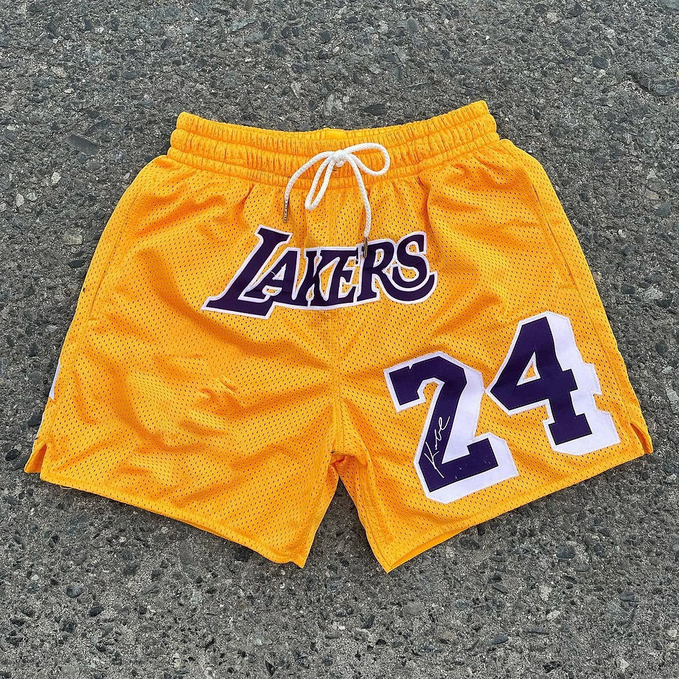 Thumbnail: Printed Trendy Casual All-match Mesh Summer Shorts