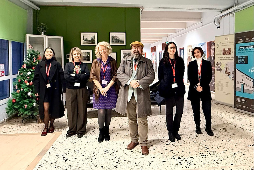 R to L: Dimitra Giannouka, Evgenia (Jenny) Tassou, Eleni Motsiou, the Fearless Leader Achilleas Kostoulas, Sofia Tsioli and Evangelia Theodoropoulou.