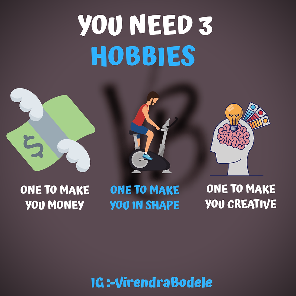 You need 3 hobbies