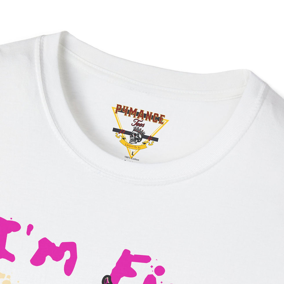 Thumbnail: Unisex Softstyle T-Shirt - I'm Fine Just Need Coffee Skull Design