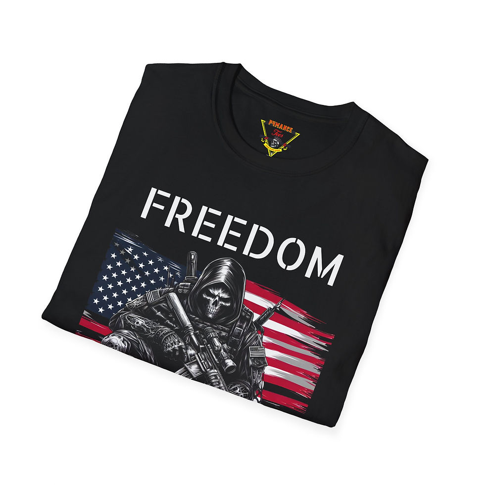 Thumbnail: Freedom Through Strength Unisex Softstyle Short Sleeve T-Shirt
