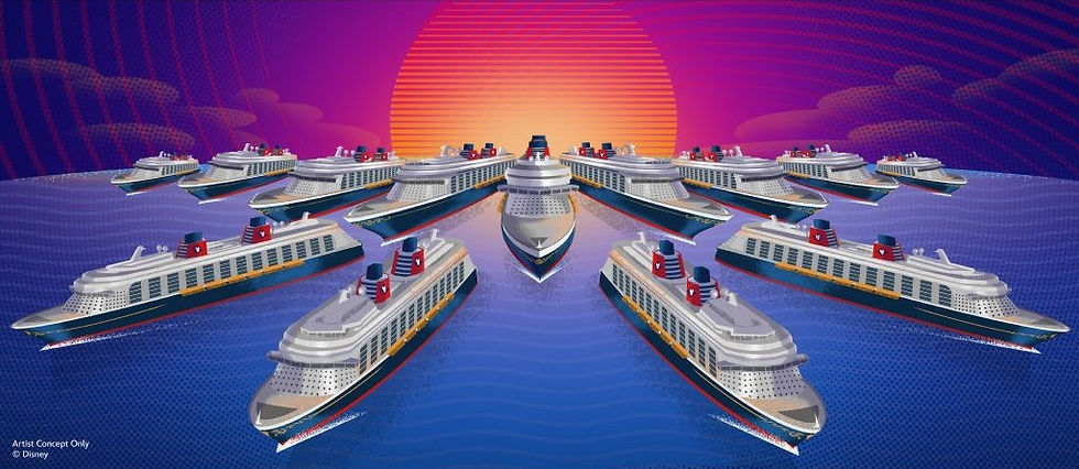 Artist rendering of Disney Cruise Line fleet expansion