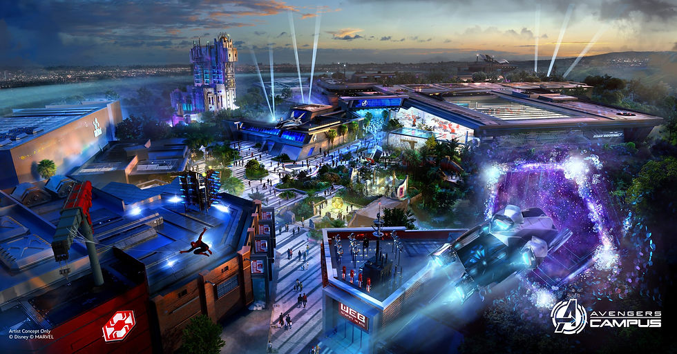 Artist rendering of new Avengers Campus expansion coming to Disneyland Resort