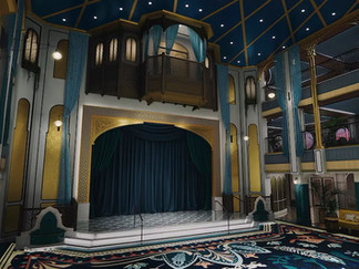 Stage in the Great Hall of the Disney Treasure - Artists Rendering