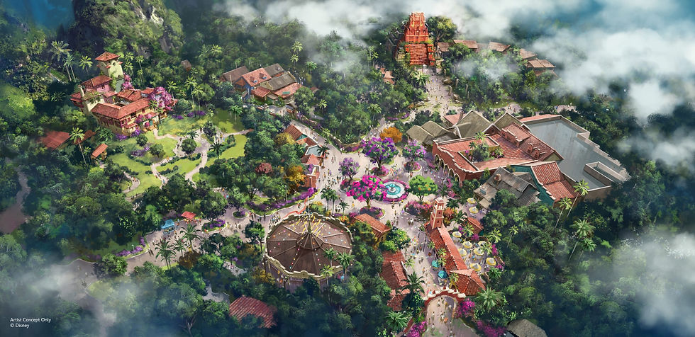 Artist rendering of new Tropical Americas land coming to Walt Disney World