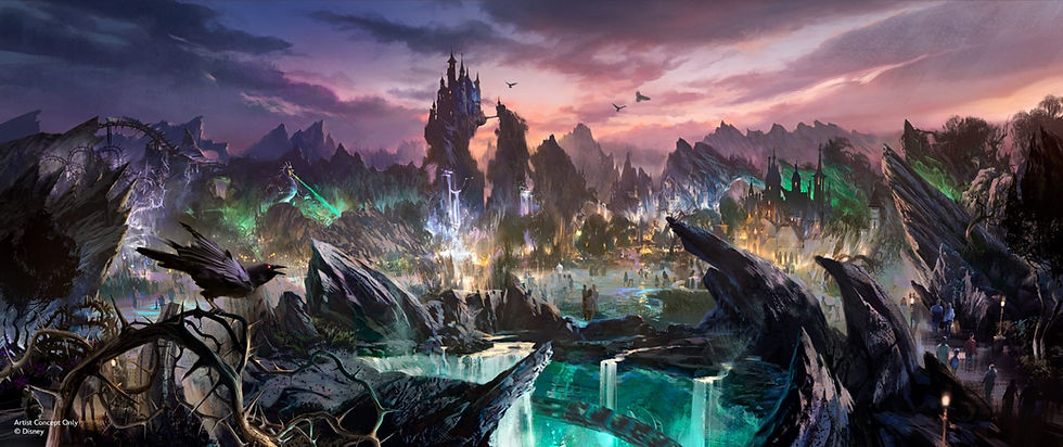 Artist rendering of new Villain themed land coming to Walt Disney World