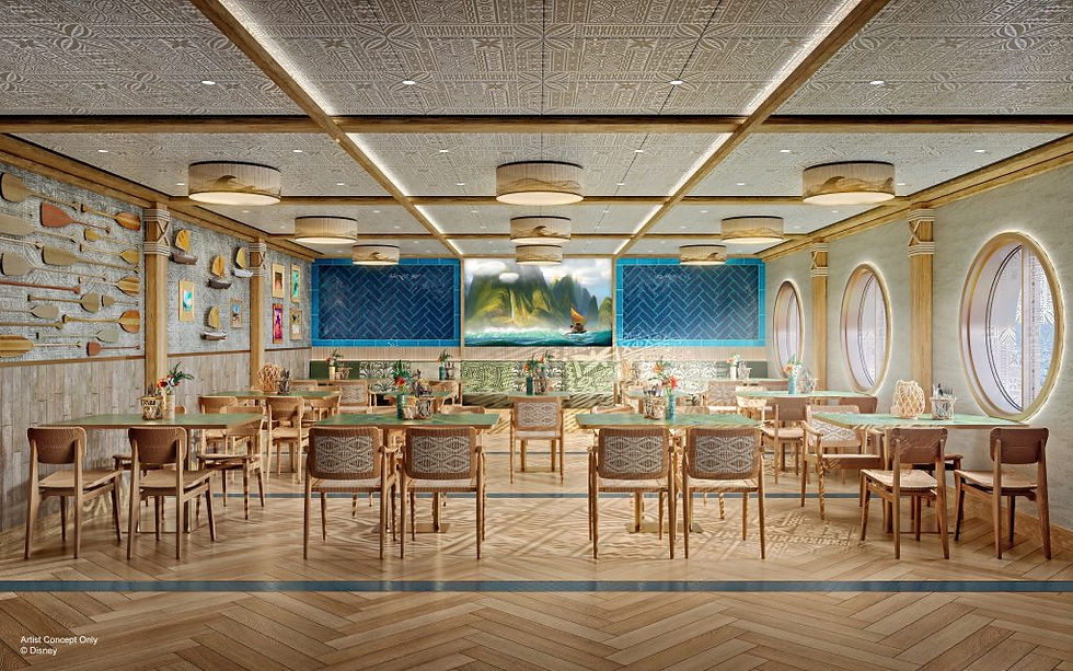 Artist rendering of Gramma Tala's Kitchen aboard Disney Adventure