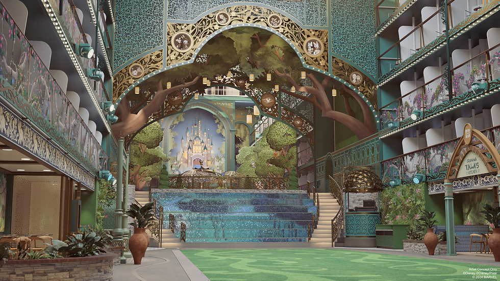 Artist rendering of Imagination Garden aboard Disney Adventure