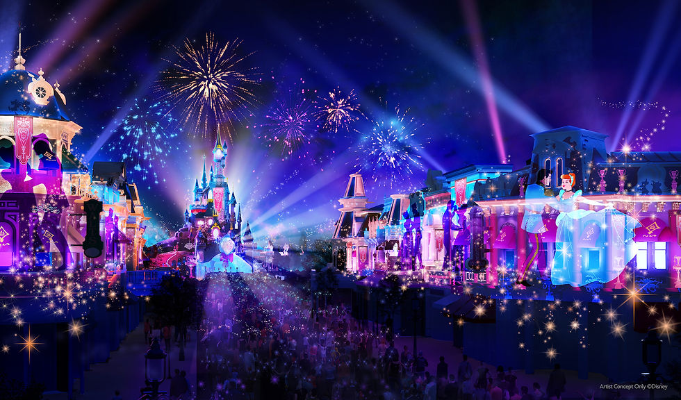 Artist rendering of new nighttime spectacular coming to Disneyland Paris