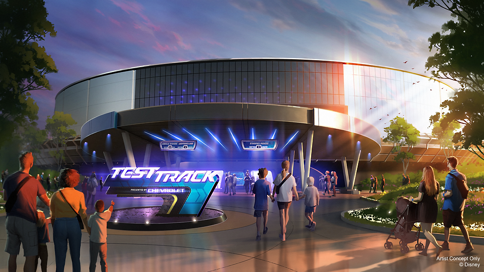 Artist rendering of reimagined Test Track exterior coming to Walt Disney World