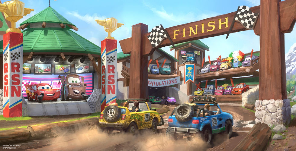 Artist rendering of new Cars attraction coming to Walt Disney World