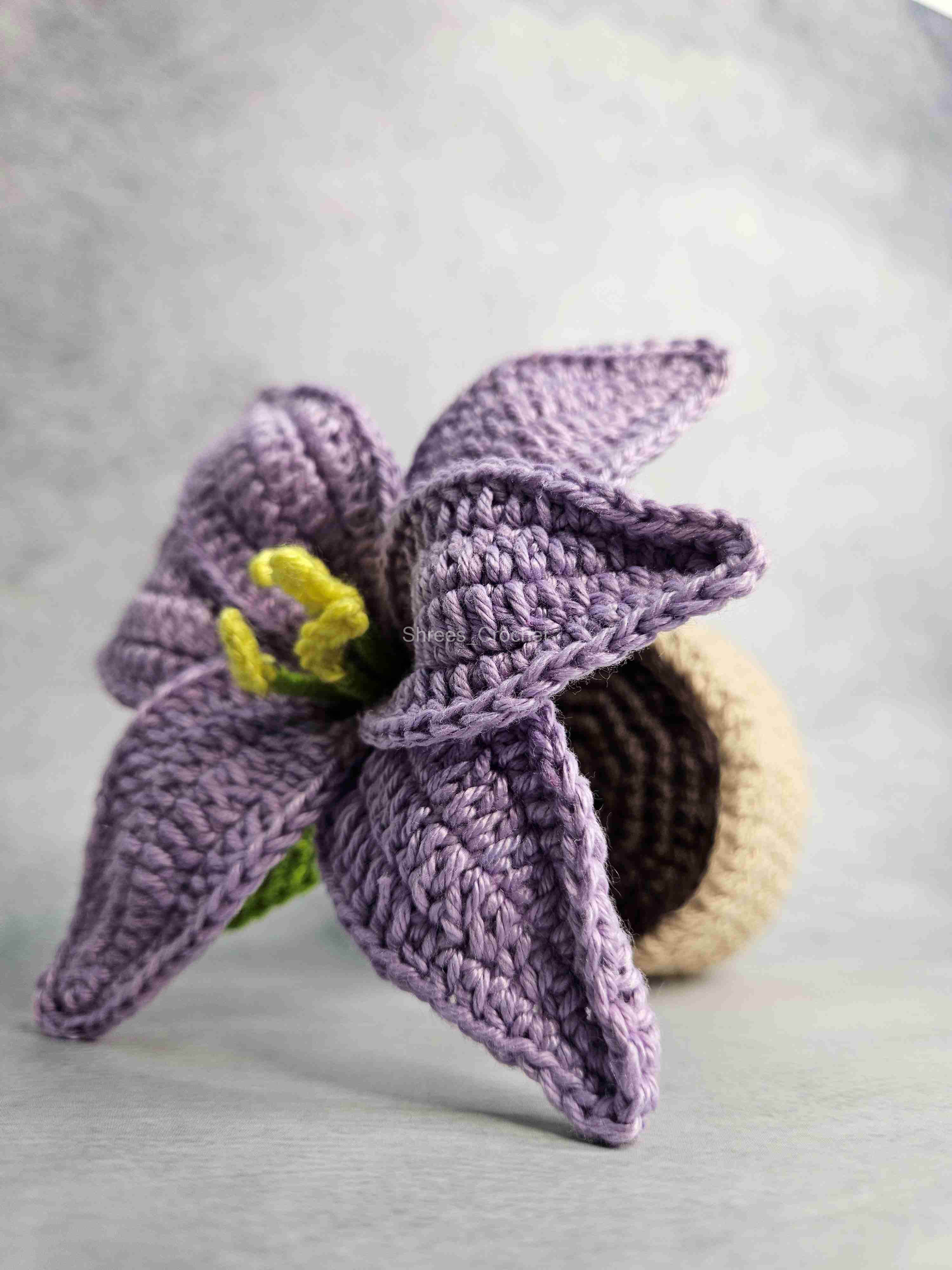 Crochet lily Pot