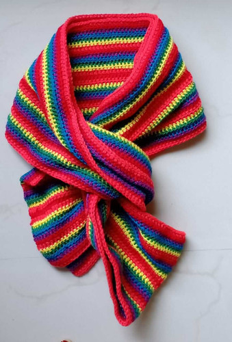 Rainbow Muffler | Shree's Crochet