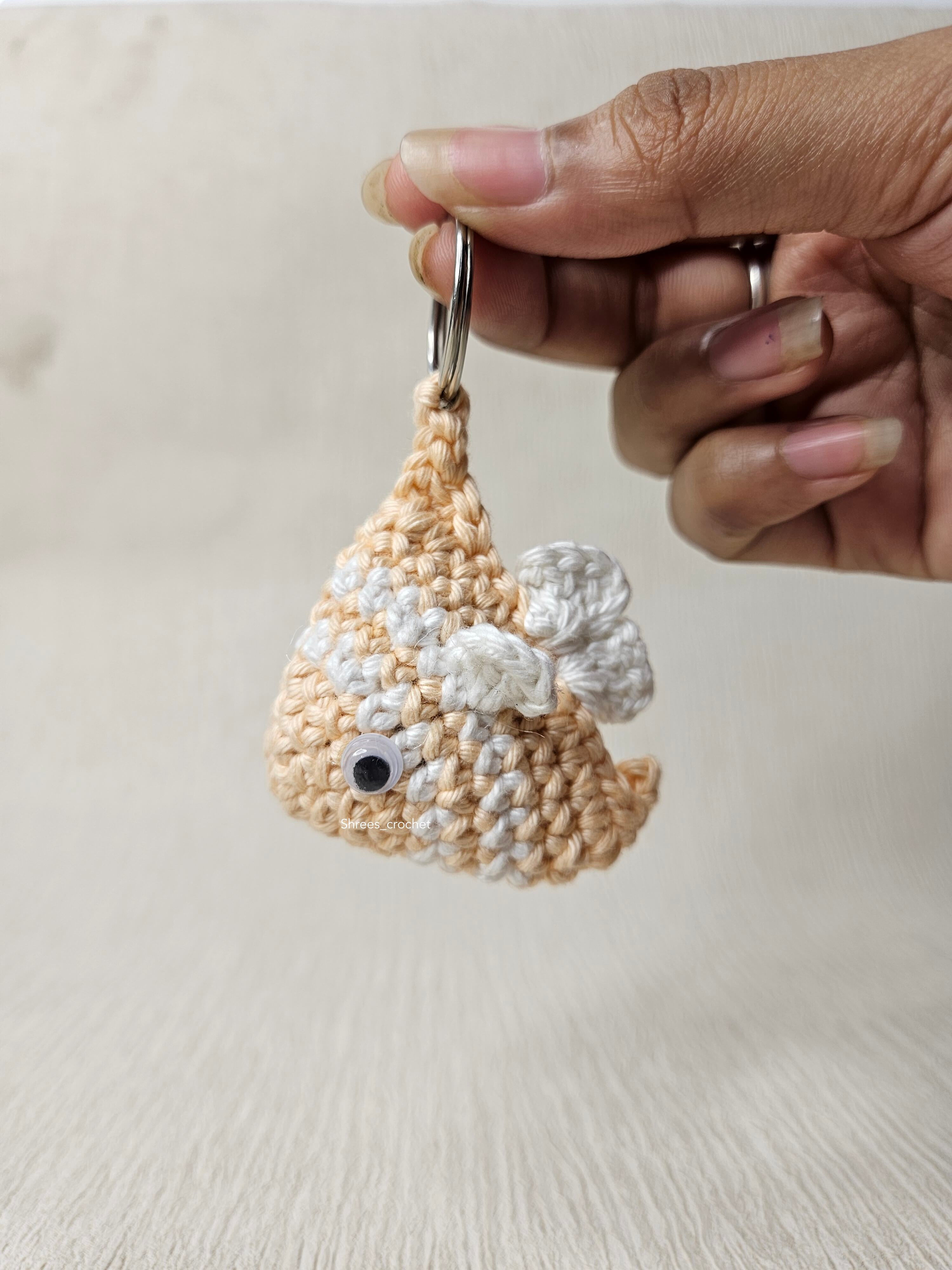 Crochet Fish Keychain
