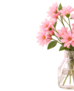 Pink botanical floral accent image decorating Sunshine Sundays product page