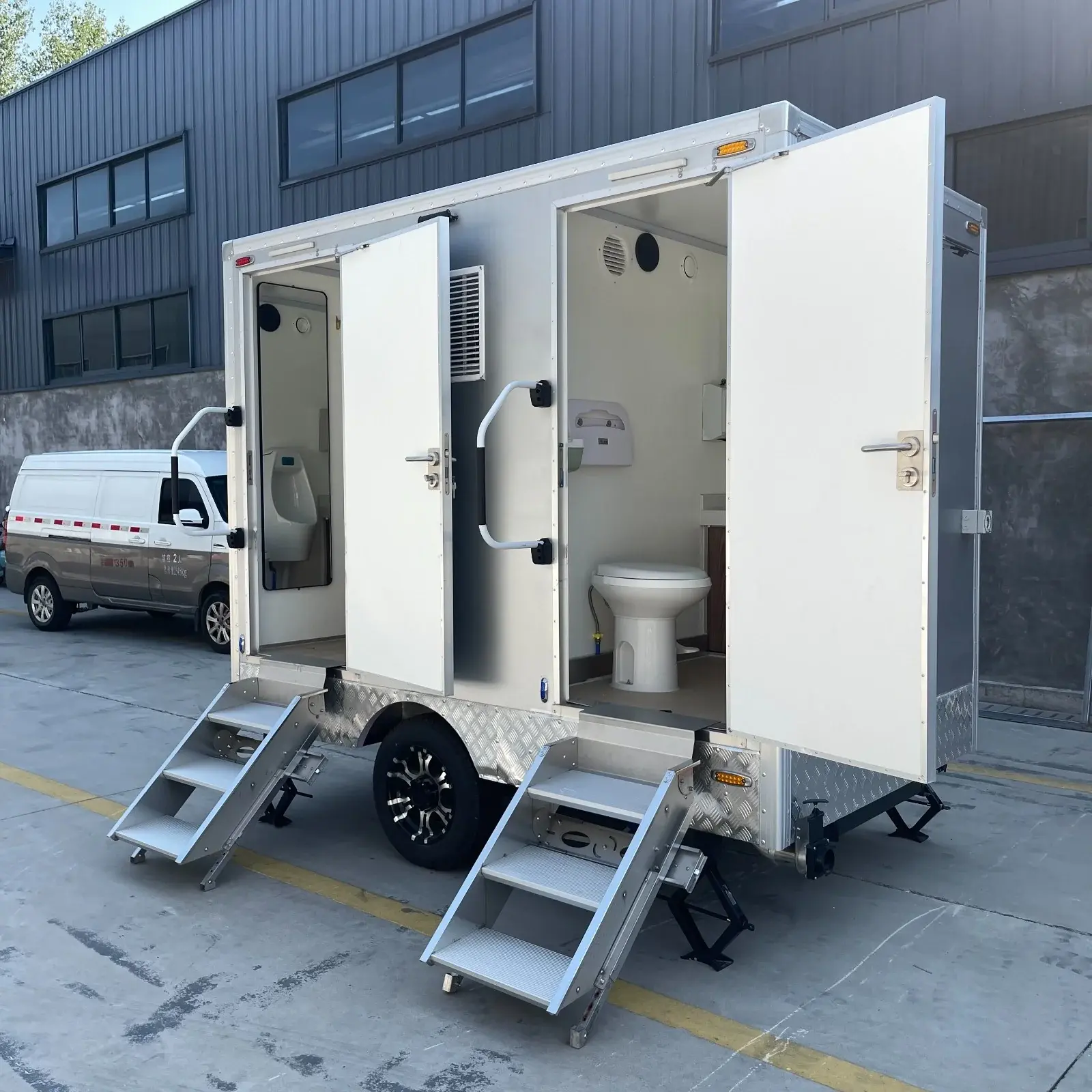 VIP Portable Restroom Trailer - 2-Station Luxury Mobile Toilet
