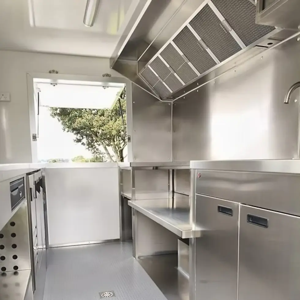 Thumbnail: 2.99m White Enclosed Food Trailer for Mobile Catering with Single Axle & Diamond