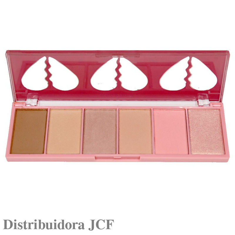 Miniatura: Paleta Contour, Blush e Highlighter Com 6 Cores Ruby Rose