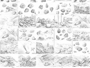 Drawing Stone - Sedimented Lines
