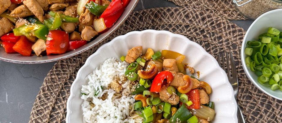 Kjúklingur með kasjúhnetum 