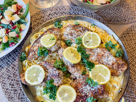 Sítrónupasta með kjúklingi