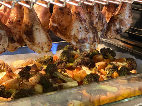 Grillaður kjúklingur á grind