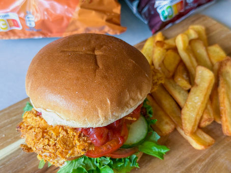 Doritos húðaðir kjúklingaborgarar