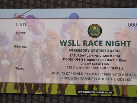 Race Night: 22 November 2025 Save the Date!