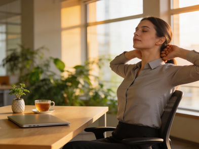 Yoga alla scrivania: 7 posizioni per riportare il collo e le spalle in allineamento