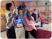 Producción audiovisual y grabación de contenido en espacio creativo de Medellín