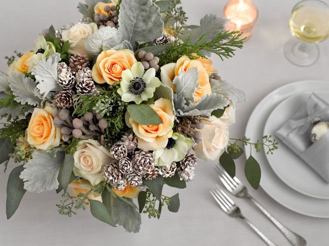 These winter arrangements are simply beautiful, adding elegance with simplicity.