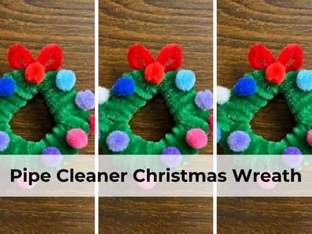 DIY Christmas Wreath: Fun Pipe Cleaner and Pom Pom Craft for Kids