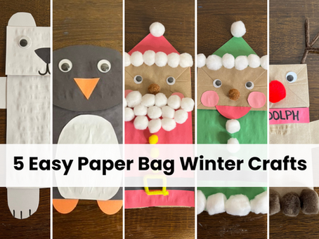 5 Winter and Christmas Paper Bag Crafts for Kids: Festive and Fun Holiday DIY Ideas!