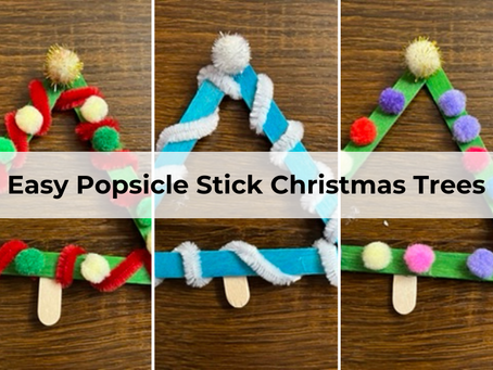 DIY Popsicle Stick Christmas Tree Craft for Kids