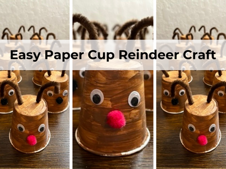 How to Make Santa's Reindeer Using Paper Cups: A Fun Winter Craft for Kids!
