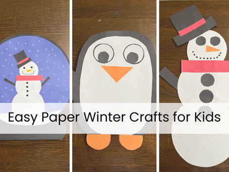 15 Easy Winter Crafts for Kids Using Only Construction Paper!