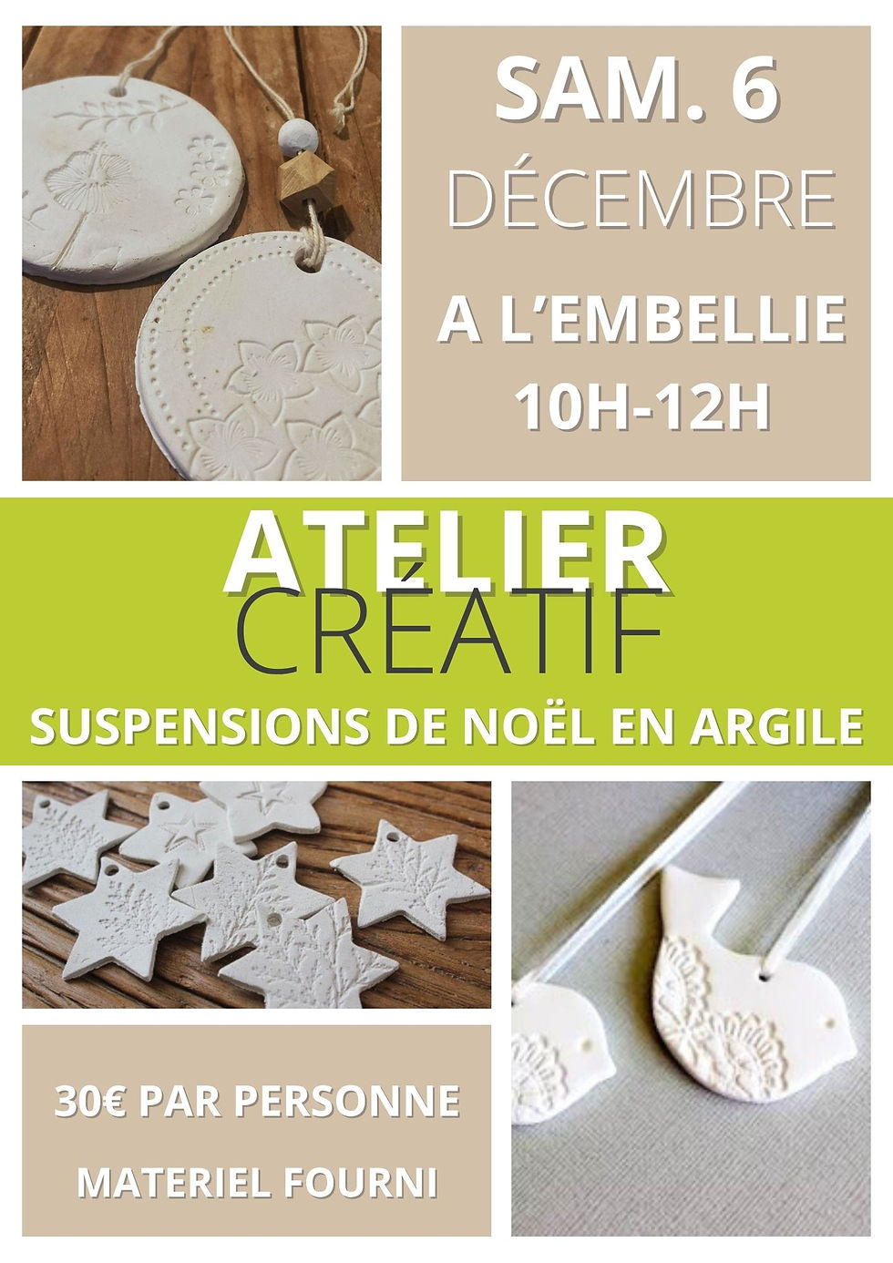 Les ateliers créatifs : modelage
